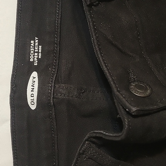 Size 10 Old Navy BLACK Rockstar Super Skinny High Rise full length pants - Picture 2 of 4